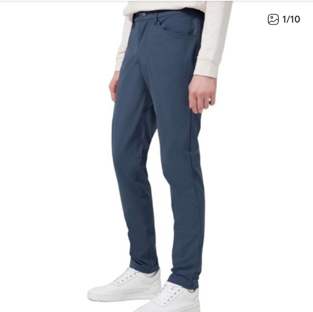 Mens Lululemon ABC Pant Warpstreme Iron Blue Size 36